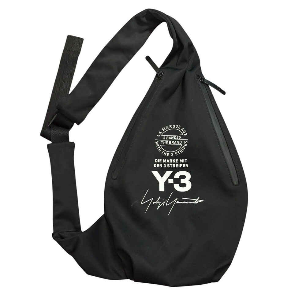 Adidas Y-3 Yohji Yamamoto Sling Bag Black Crossbody Shoulder Backpack Techwear - Picture 2 of 10